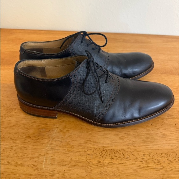Cole Haan Williams Casual Saddle Men\'s Size 8.5 Black Lace up Oxfords C14389